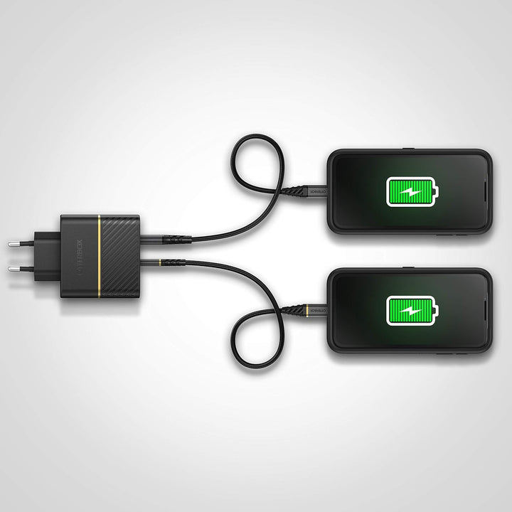OtterBox Dual Port EU Ladegerät 30W, USB-C PD 18W + USB-A 12W, Schnelllade Gerät für Smartphone und