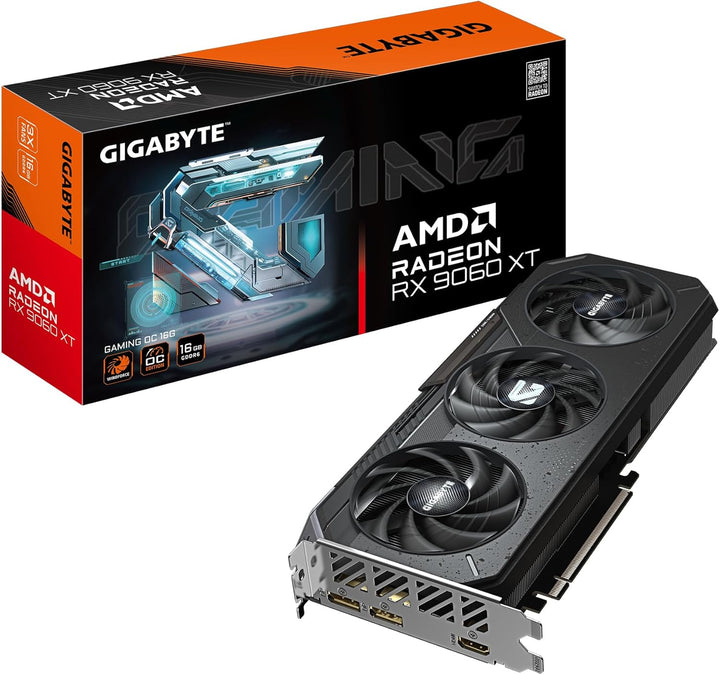 Gigabyte Radeon RX 9060 XT Gaming OC 16G Grafikkarte - 16GB GDDR6, 128bit, PCI-E 5.0, 3320 MHz Kernt