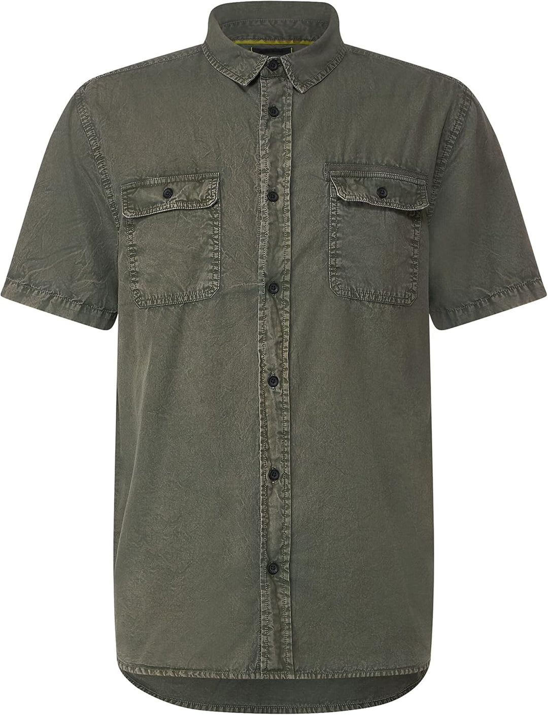 Street One MEN Herren Hemd in Washedoptik L Mud Green, L Mud Green