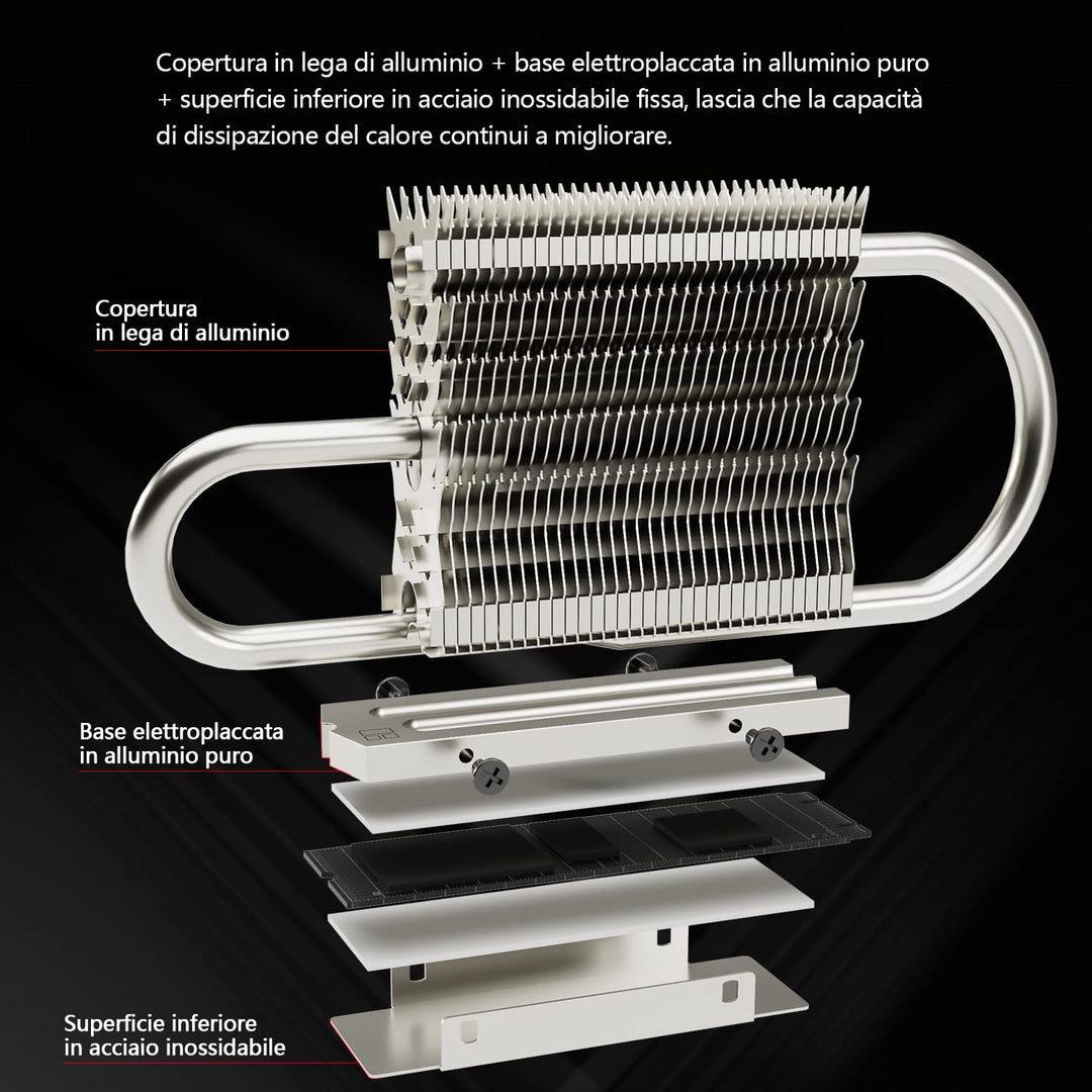 Thermalright HR-09 2280 PRO SSD Kühlkörper, doppelseitiger Kühlkörper, mit thermischem Silikon Pad f