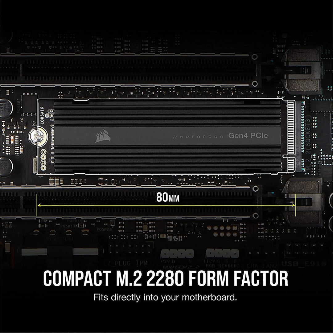 Corsair 1 TB MP600 PRO Gen4 PCIe x4 NVMe M.2 SSD Festkörper-Laufwerk- TLC NAND mit hoher Dichte - Al