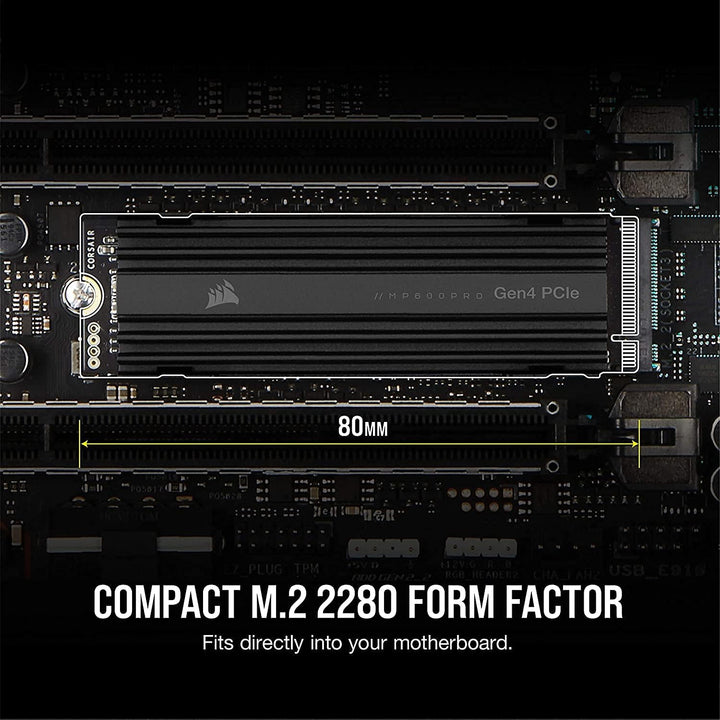 Corsair 1 TB MP600 PRO Gen4 PCIe x4 NVMe M.2 SSD Festkörper-Laufwerk- TLC NAND mit hoher Dichte - Al