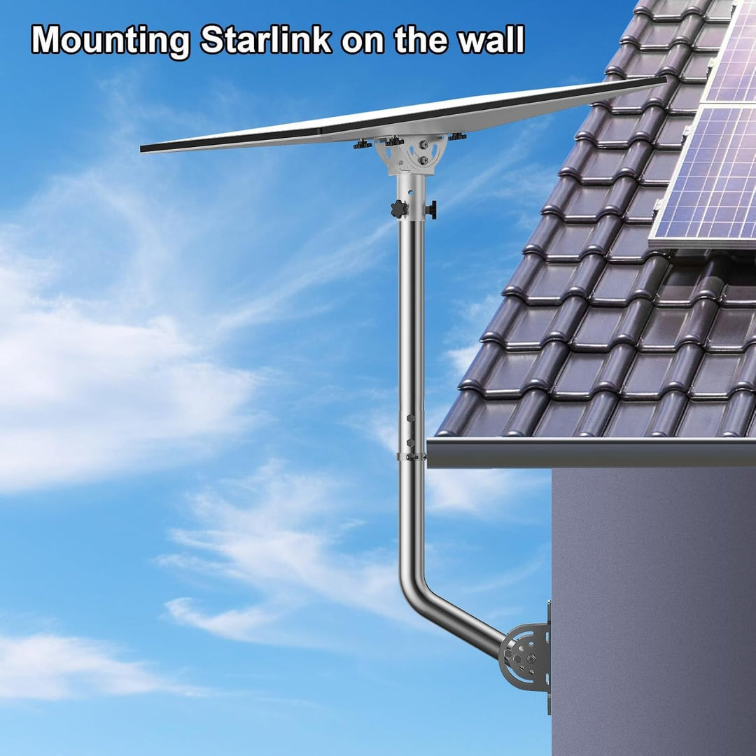 Antennenstange, Kabelmast J-Tube aus rostfreiem Edelstahl (Stab 3,5 cm x 60 cm) geeignet für Install