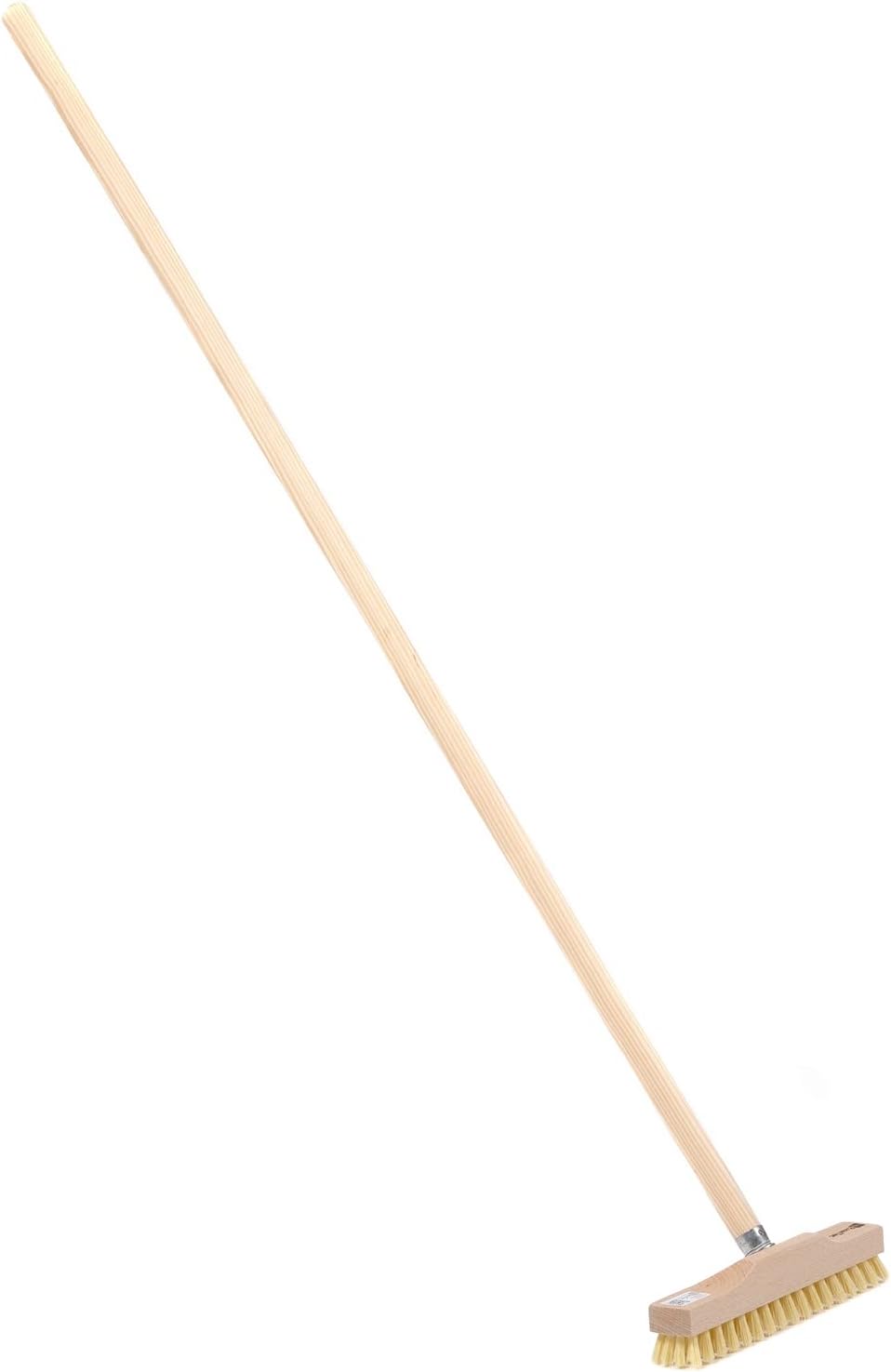 BawiTec Schrubber, Rheinischer Wischer, 28cm Breit/Lang, mit Stiel, Holzstiel, Bodenschrubber mit Me