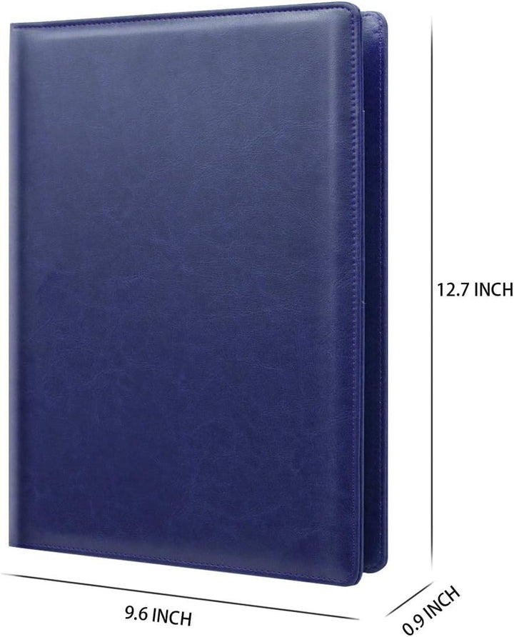 WAVEYU Padfolio Klemmbrett-Ordner Portfolio, Kunstleder Aufbewahrungs-Klemmbrett mit Abdeckung für B