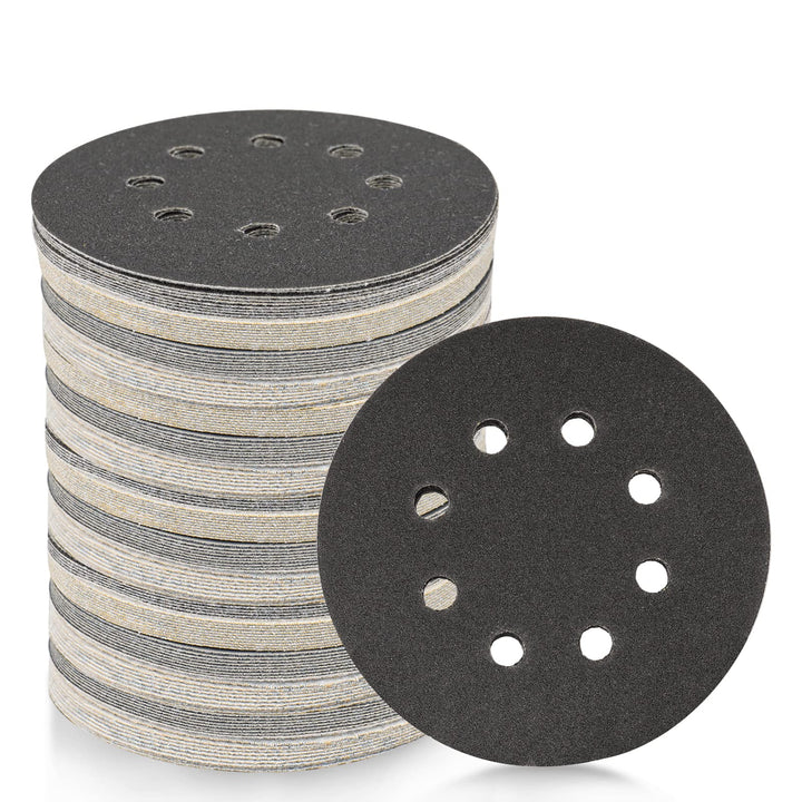 Wanmutrun125MM schwarzes Schleifpapier Klett 90 Stück,10X220/240/400/600/800/1000/1500/2000/3000 Mis