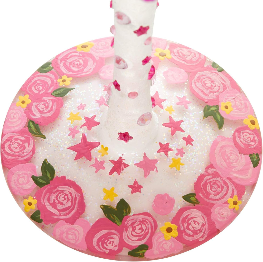 Enesco Designs by Lolita Daydreams handbemaltes Weinglas, 425 ml, mehrfarbig
