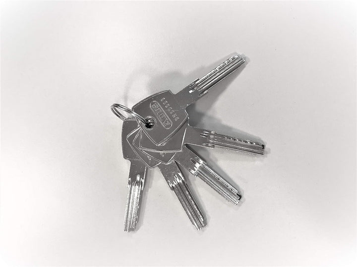 Abus Knopfzylinder KD6PSN Z40/K50 KD 40+50 Vernickeltes Messing, 40+50 Vernickeltes Messing