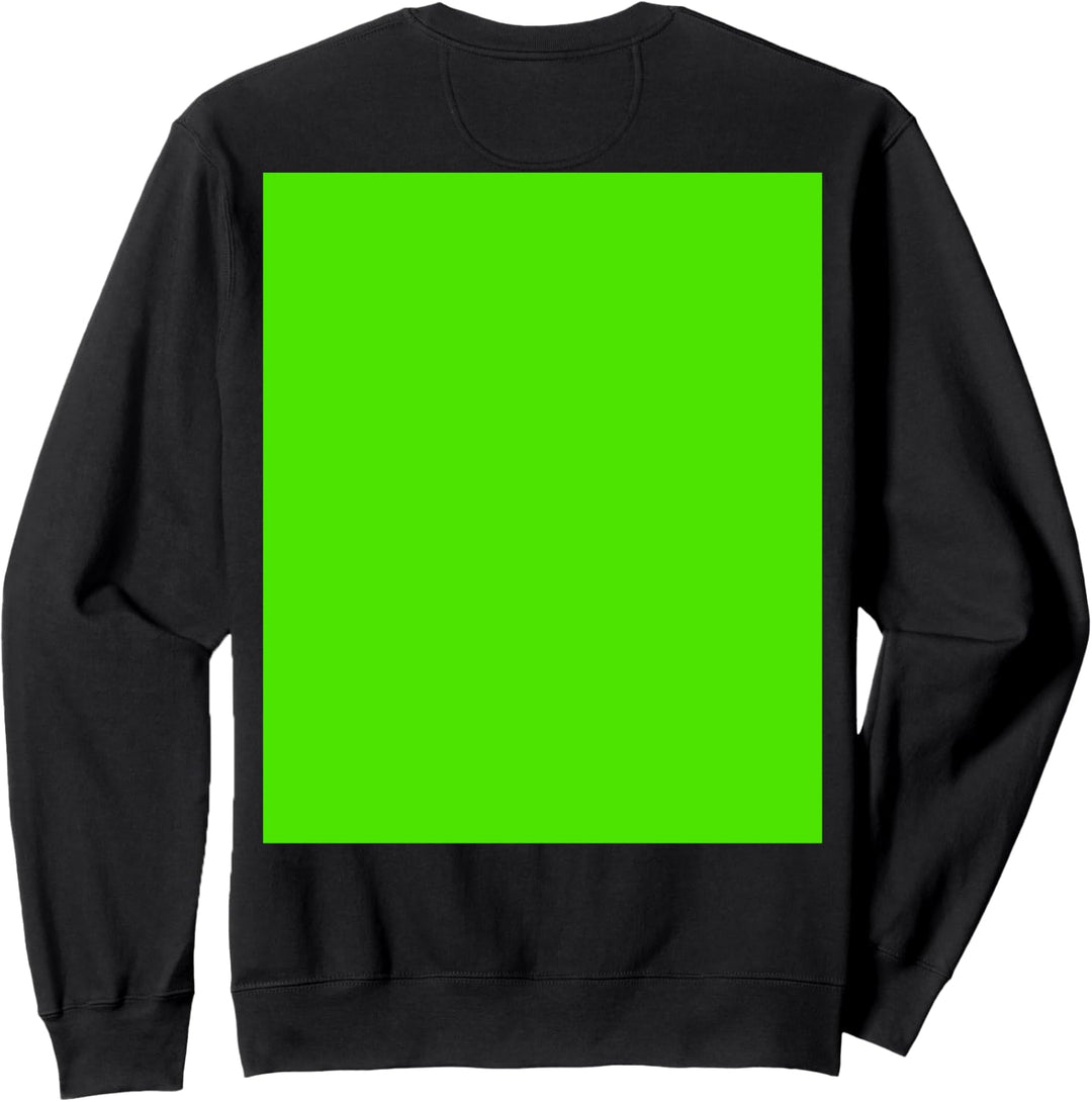 Grünes Siebdesign vorne und hinten Chroma Key Projektion Sweatshirt