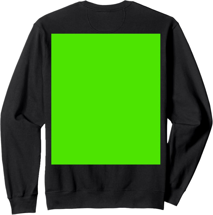Grünes Siebdesign vorne und hinten Chroma Key Projektion Sweatshirt