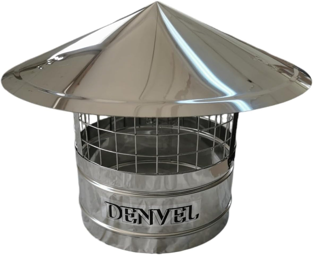180mm Schornsteinhaube Mit Vogelschutz Edelstahl Vogelschutzgitter für Kamine, Schornsteinabdeckung,