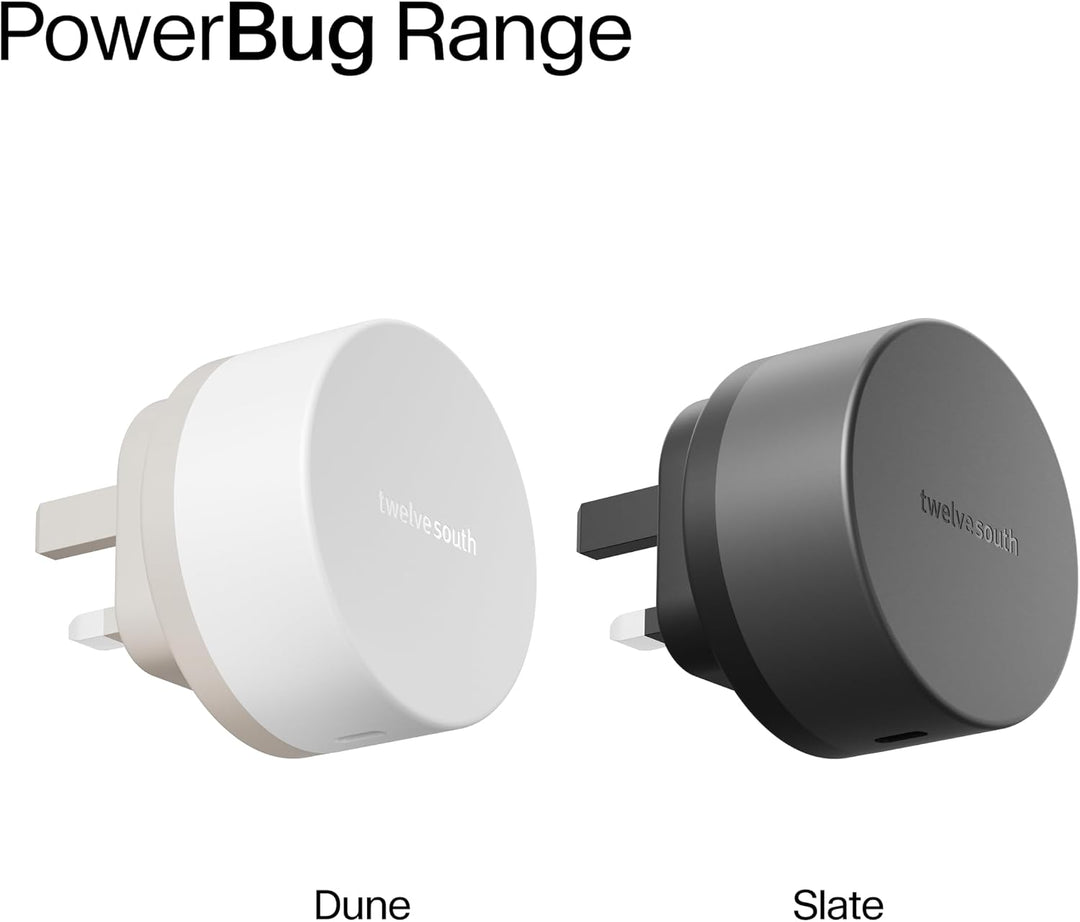 Twelve South PowerBug Magnetic Qi2 Wireless Wall Mount Charger &amp; 35W USB-C Port Hub with Standby Mod