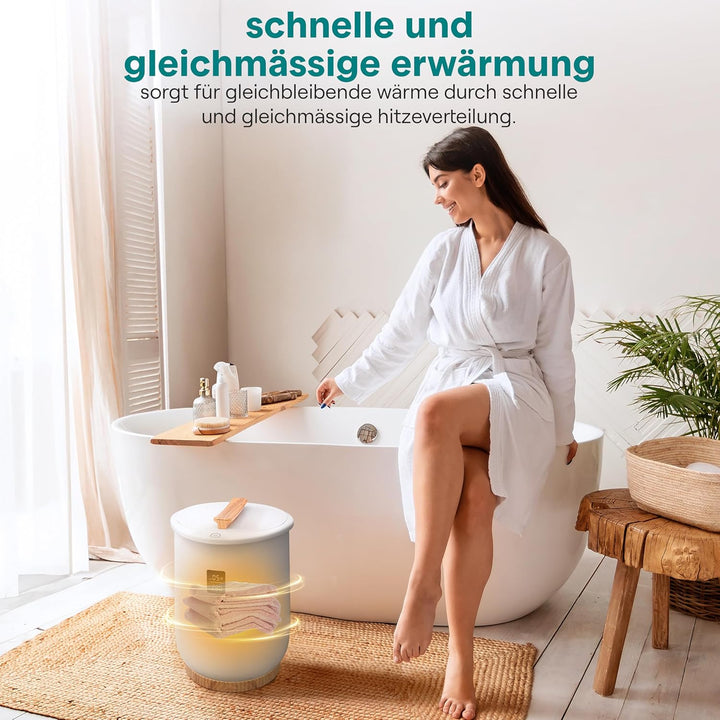 SereneLife Handtuchwärmer mit Digitalanzeige, weiss, grosser Handtuchwärmer für Spa und Badezimmer,