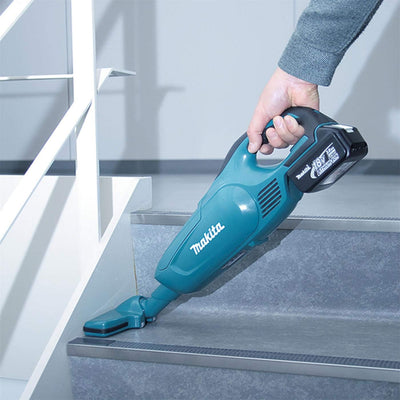 Makita, Anzeigeleuchten, DCL182Z Akku-Staubsauger 18 V (ohne Akku, ohne Ladegerät), Schwarz, Blau