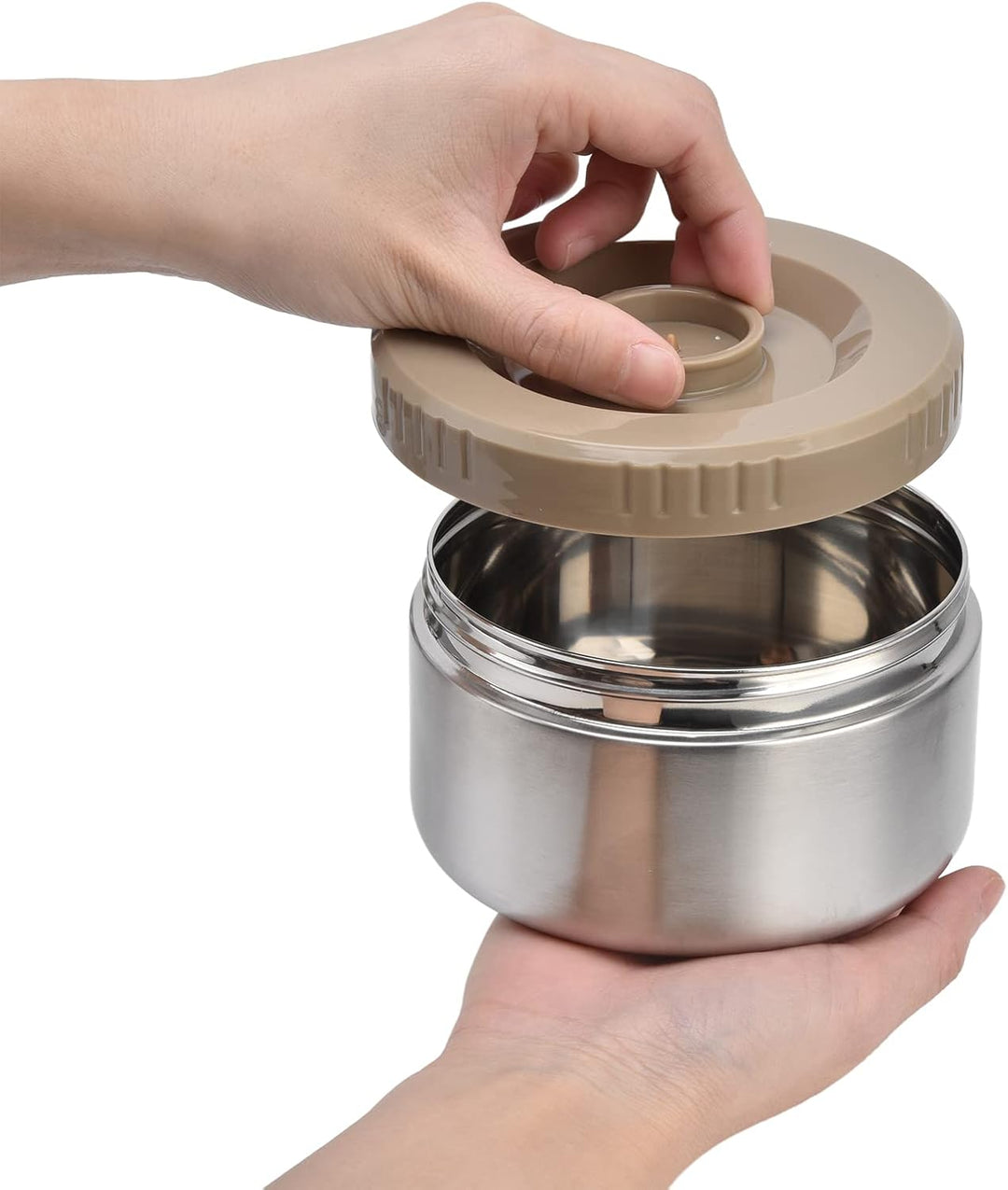 2.3L Thermobehälter für Essen, 3-lagig 304 Edelstahl Vakuum-isoliert Thermo Lunchbox, Essen Warmhalt