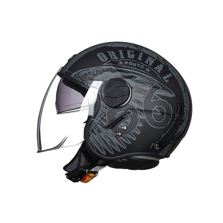 LIONCIANO Motorradhelm, ECE 22.06-zertifizierter halboffener Helm, offener Helm, Moto und Roller, Da