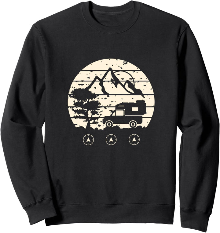 Pickup Wohnkabine Vintage Reisemobil Camping Sweatshirt
