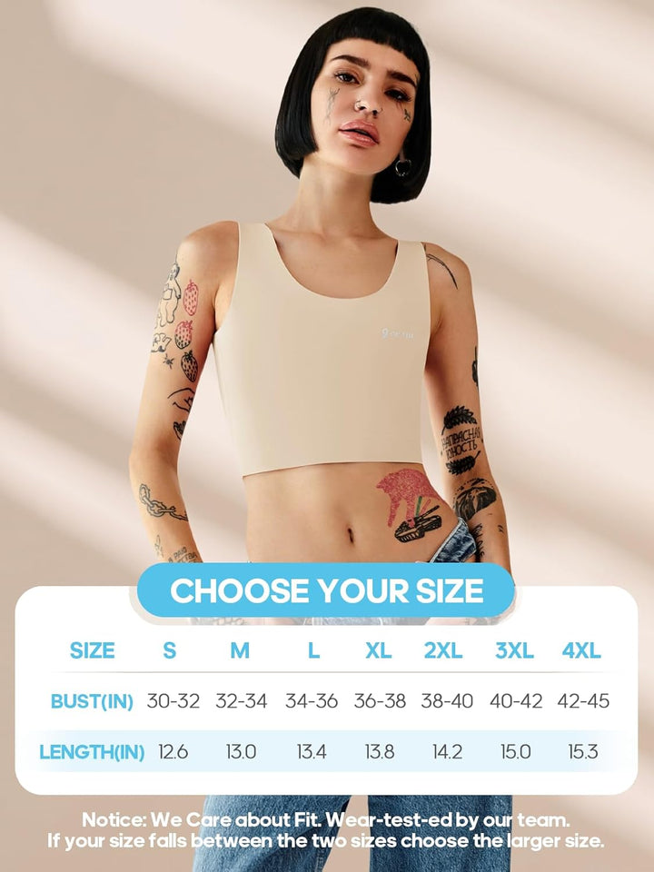 Brust Binder für Transgender FTM Trans Binder Atmungsaktive Nahtlos Schwimm Binder Bra Nude XL, Nude
