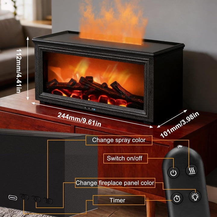 Mini-Luftbefeuchter für Schlafzimmer, 280ML Tragbare Diffuser Luftbefeuchter, 7-Farben LED Aroma Dif