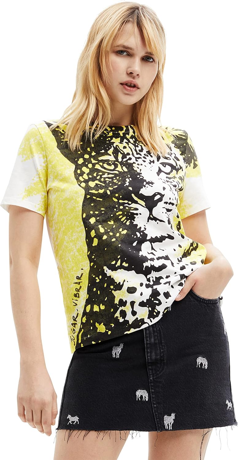 Desigual Damen Short Sleeve T-Shirt, L