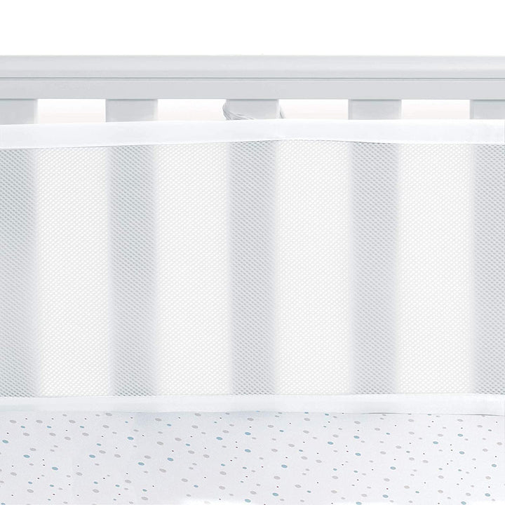 Babybett Leitplanke,Bettumrandung Nestchen,Atmungsaktiv Kinderbett Stossstange,Bettumrandung Babybet