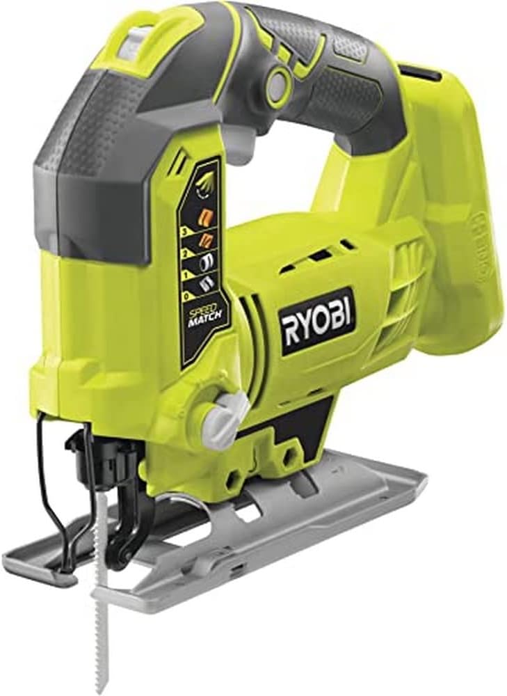 RYOBI 18 V ONE+ Akku-Stichsäge R18JS-0 (max. Schnitttiefe Holz: 101mm, Hublänge 25mm, stufenlose Hub