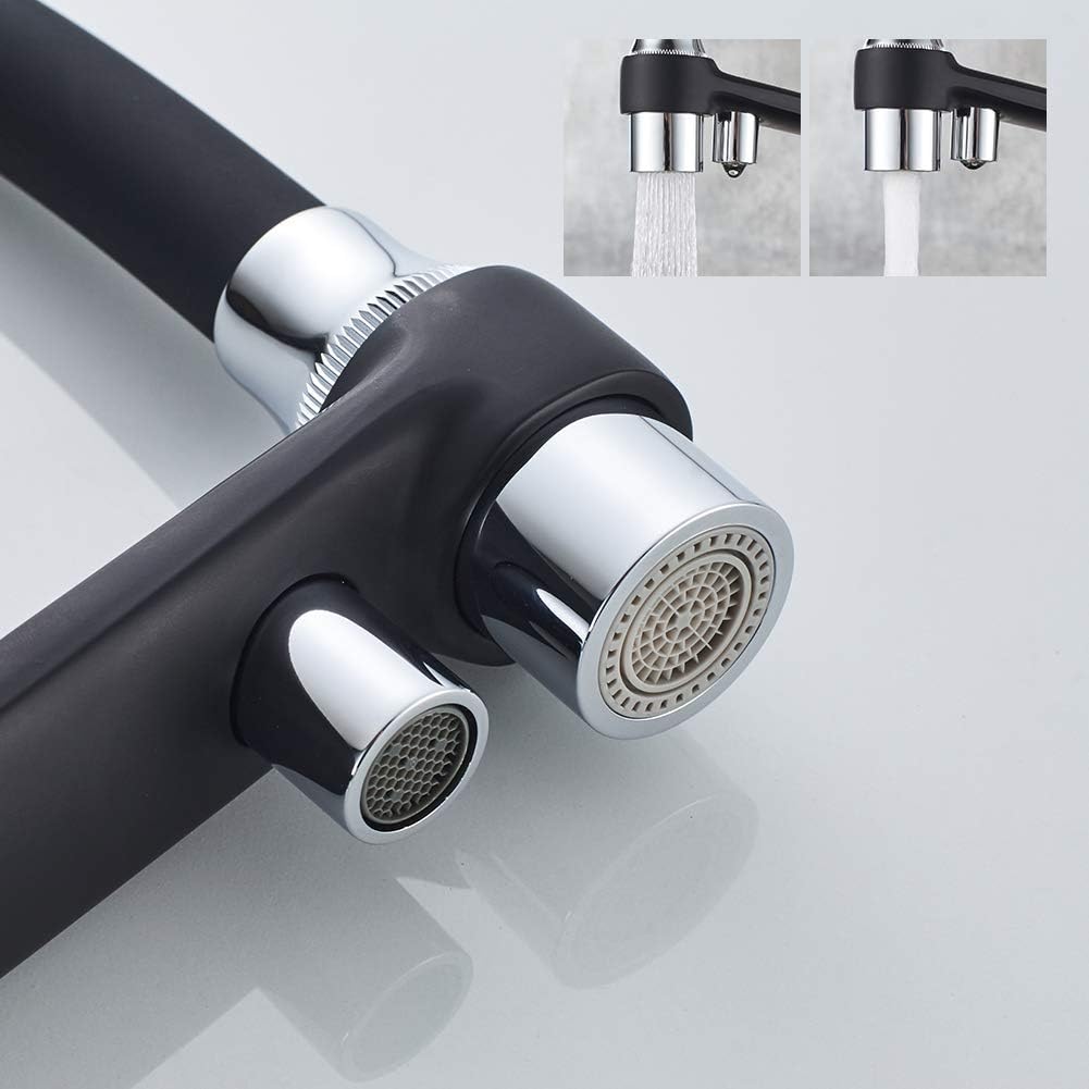 GRIFEMA DOVER-G4010B-2 | Küchenarmatur - Küche Wasserhahn mit Flexibler Auslauf, Brause mit 2 Strahl