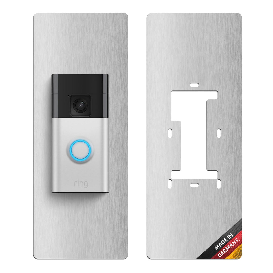 iSecur Blende passend für Ring Akku-Videotürklingel aus Edelstahl I Video-Doorbell 2. Gen 3 Plus 4 (