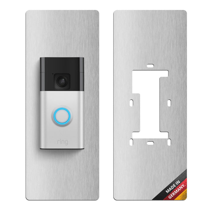 iSecur Blende passend für Ring Akku-Videotürklingel aus Edelstahl I Video-Doorbell 2. Gen 3 Plus 4 (