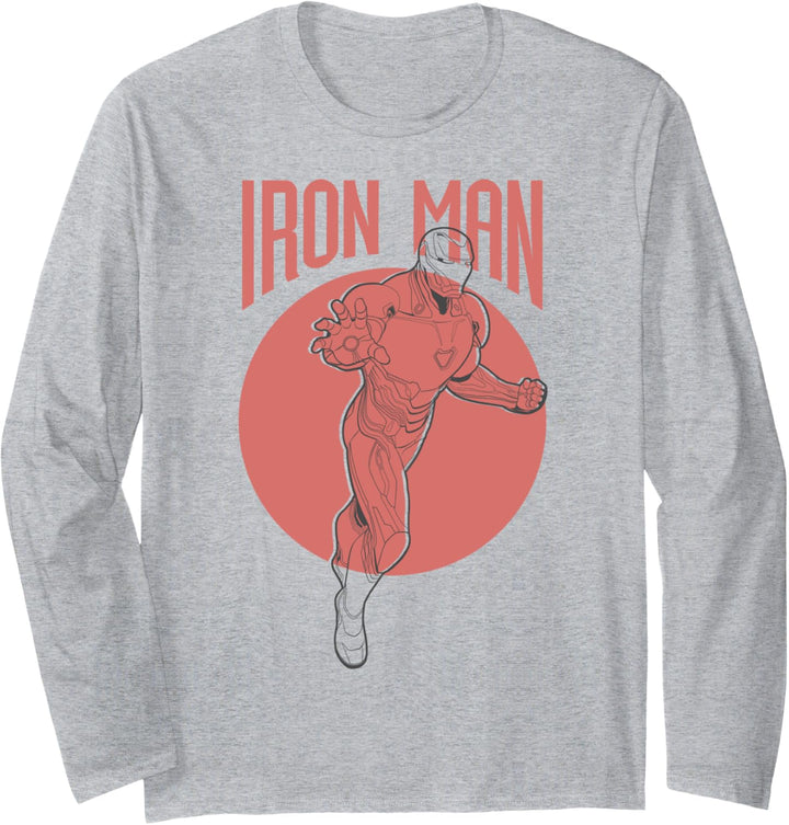 Marvel Avengers: Endgame Iron Man Outline Portrait Langarmshirt