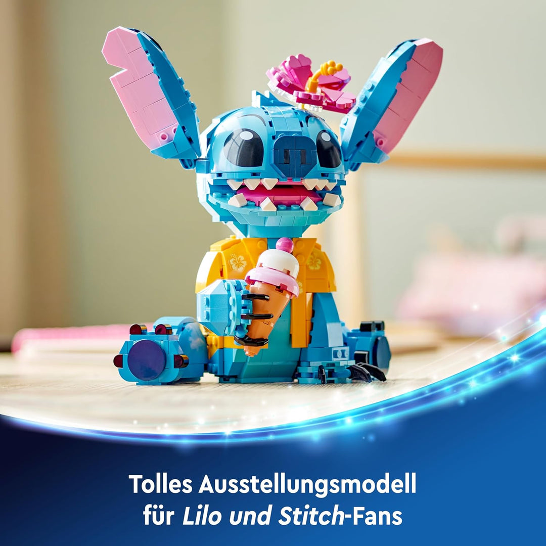 LEGO | Disney 43249 Stitch, Jeu de Construction pour Enfants, Cornet de Glace et Figurine Single, Si
