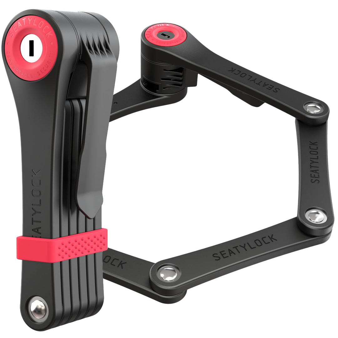 FoldyLock Clipster Faltbares Fahrradschloss – kompaktes, stilles und leichtiges Sicherheitszubehör –