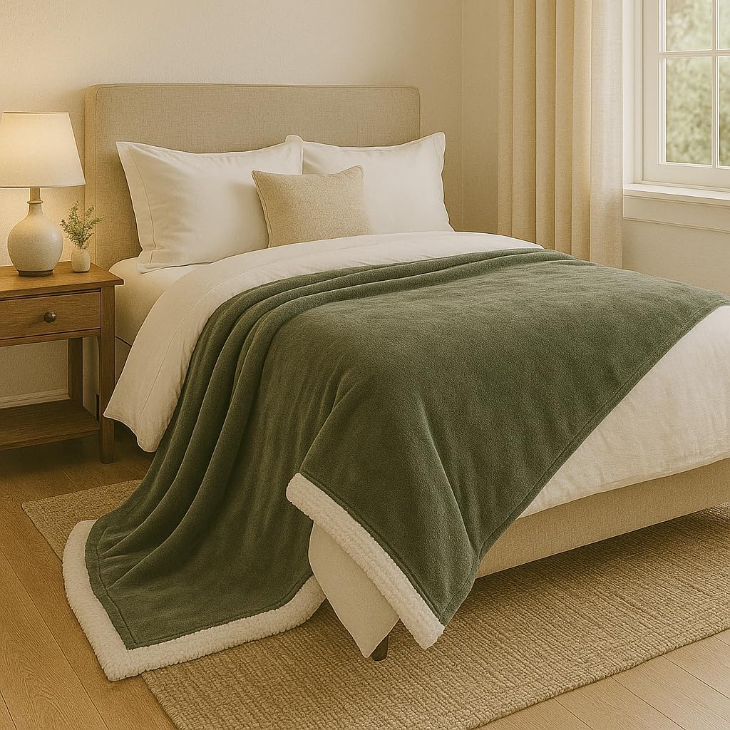 Betz Luxus Flanell Sherpa Kuscheldecke Flauschig Sofa Fleecedecke Verona - Wohndecke XXL Warm Sofade