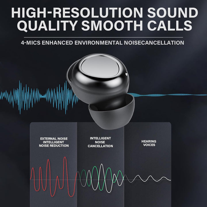 Schlafkopfhörer Bluetooth 5.4 Mini Kopfhörer, 2025 Neue in Ear Kopfhörer Kabellos mit 25 Stunden Akk