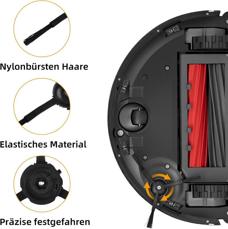 20 Stück Zubehörset für Roborock S8 Pro Ultra Staubsauger, Ersatzteile Enthält 2 Hauptbürste 4 HEPA-