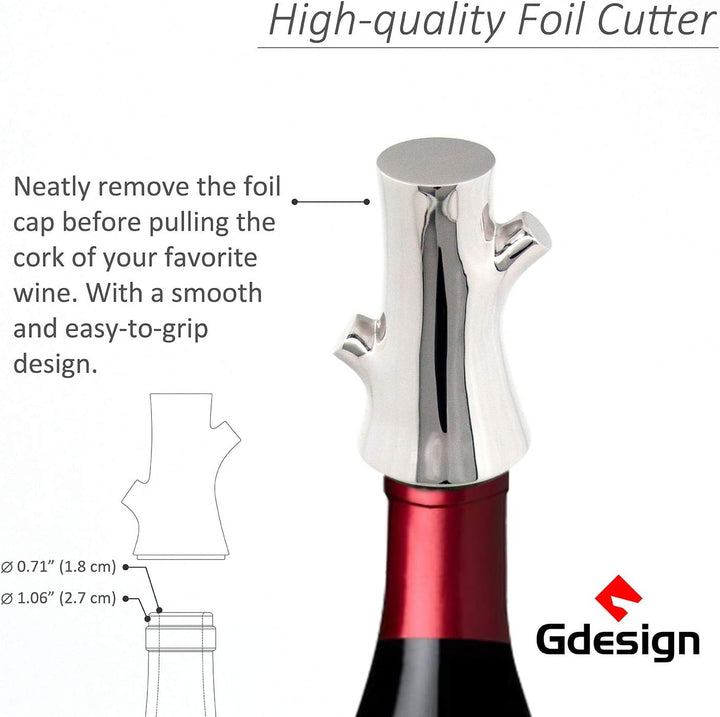 Gcurtain 【GEWINNER VON iF Design Award 2020】 Gdesign Weinfolienschneider Edelstahl Folienschneider,