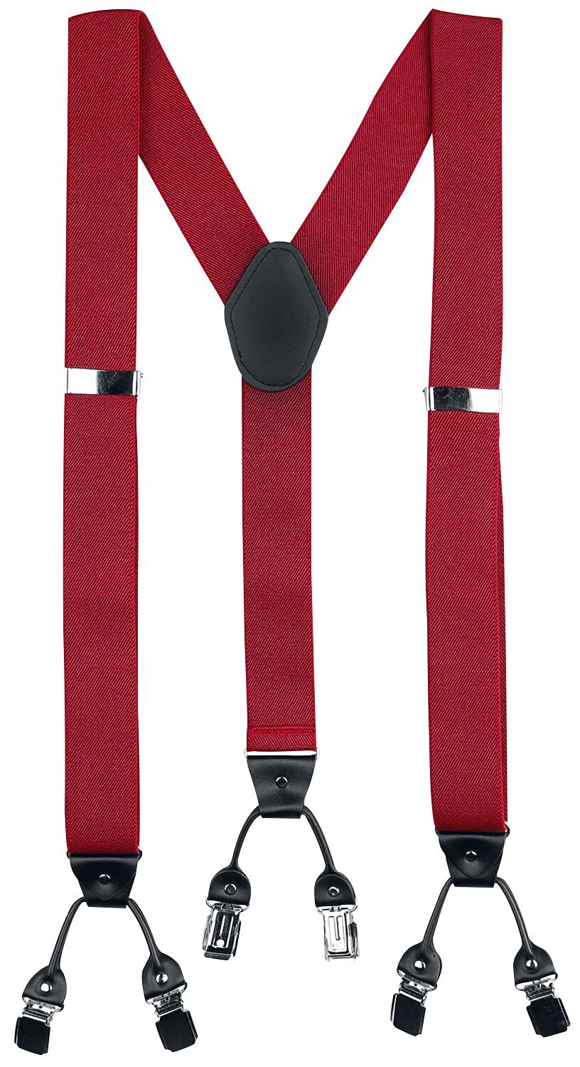 Banned Alternative Rockabilly Braces Unisex Hosenträger rot