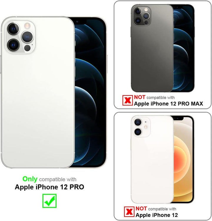Cadorabo Hülle kompatibel mit Apple iPhone 12 PRO Schutzhülle TPU Silikon Case Robus Design Anti Rut