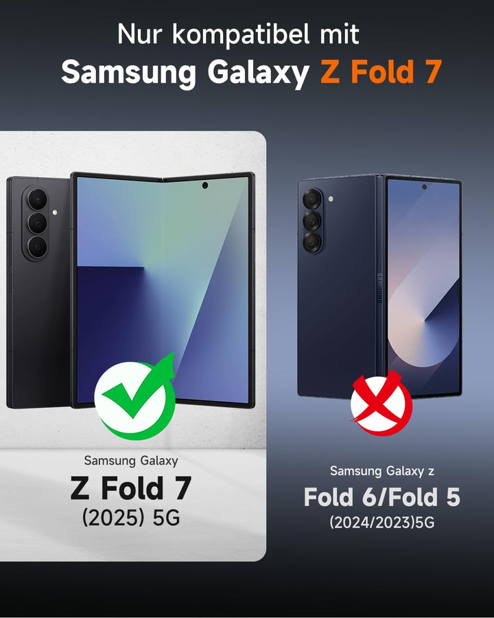 seacosmo für Samsung Galaxy Z Fold 7 Hülle mit MagSafe & Scharnierschutz & Ständer & Displayschutzfo
