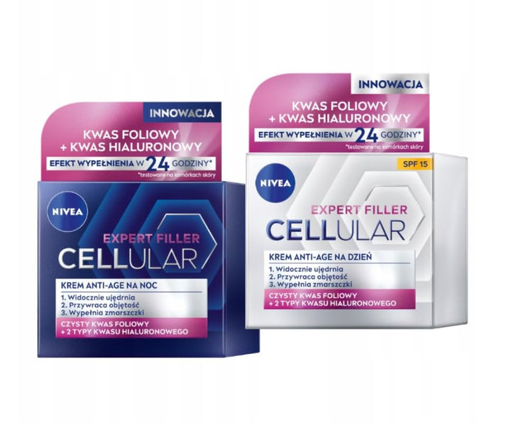 NIVEA 2er Pack - Cellular Filler Tages- und Nachtcreme, 2 x 50 ml