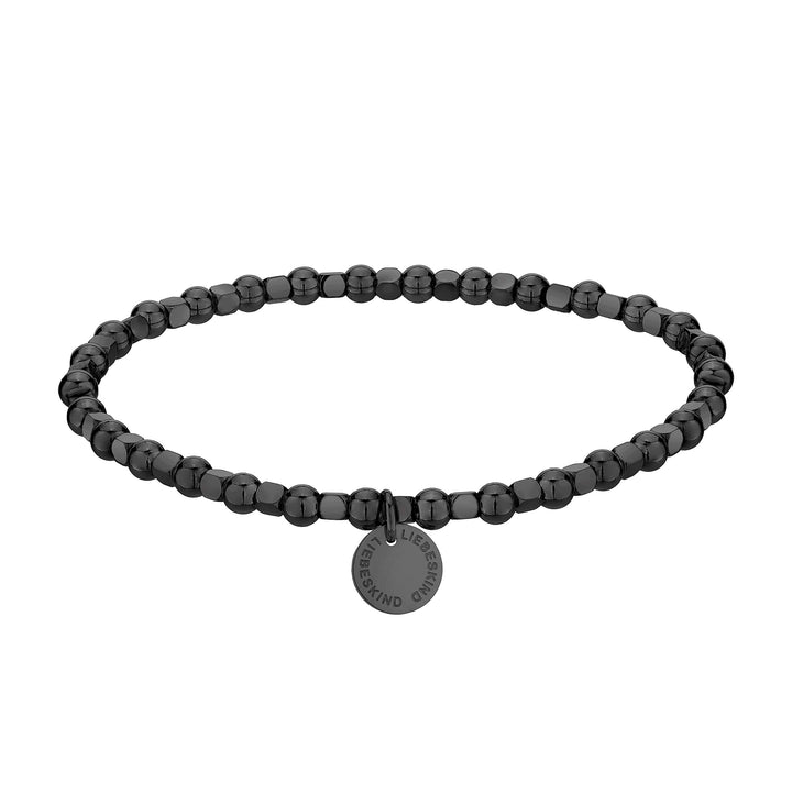 LIEBESKIND Beads-Armband LJ-0597-B-17 IP Roségold Schwarz, Schwarz