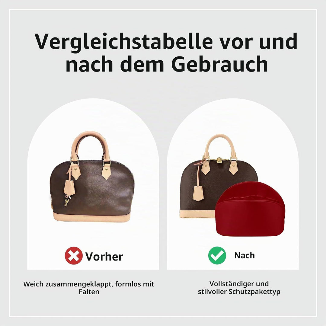 DGAZ Taschen Organizer Einsatz, Seide Innentasche für Alma BB/PM/MM, Leicht Taschenorganizer Shaper