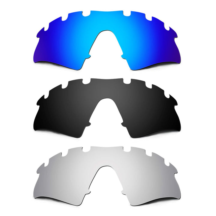 HKUCO Plus Mens Replacement Lenses For Oakley M2-Vented Blue/Black/Titanium Sunglasses