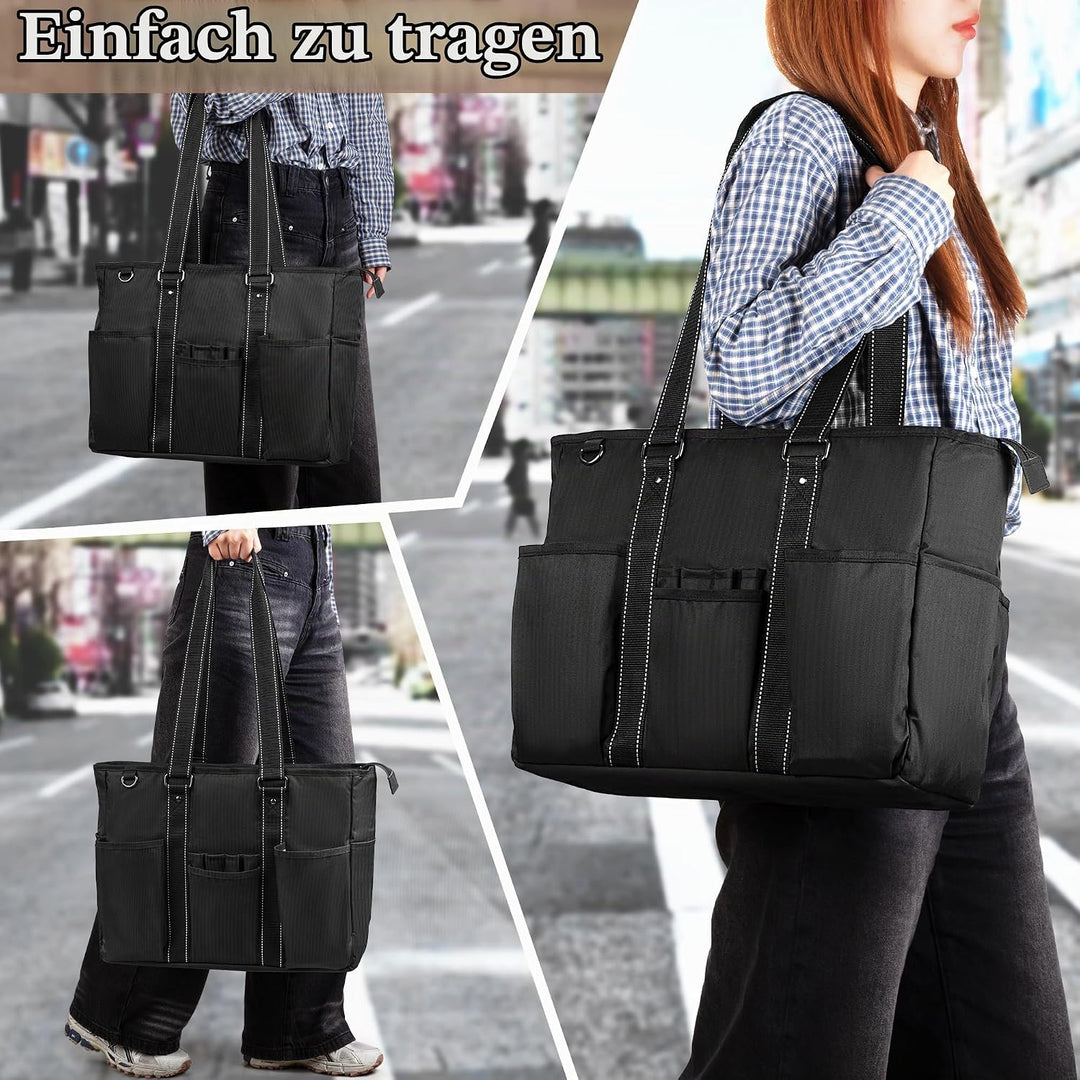 Damero Lehrertasche, Lehrer Arbeitstasche mit gepolstertem Laptopfach, Lehrer Utility Tasche mit meh