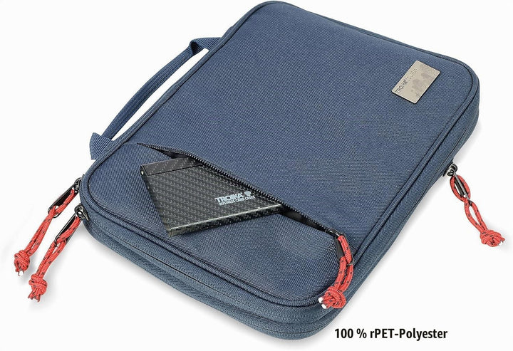 Troika Go Urban Tech Pouch Kabeltasche für Elektronikzubehör aus recyceltem Material in der Farbe Du