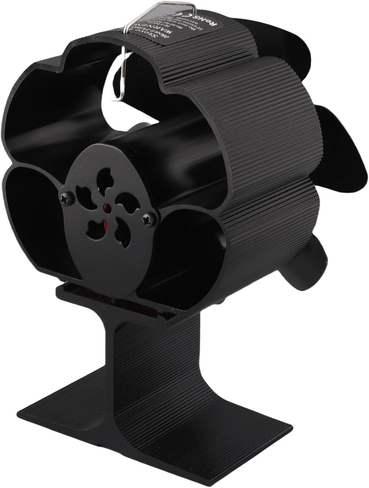 TOPINCN 6 Flügel Wärmebetriebener Ofenventilator, Kaminofenventilator aus Aluminiumlegierung, Holzof