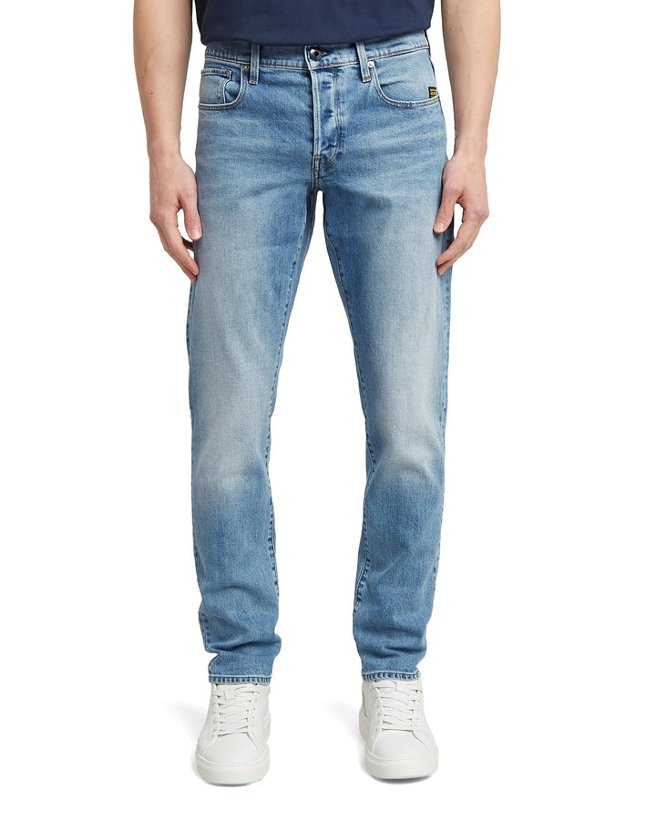 G-STAR RAW Herren 3301 Tapered Jeans 34W / 38L Blau (Lt Indigo Aged 51003-c052-8436), 34W / 38L Blau