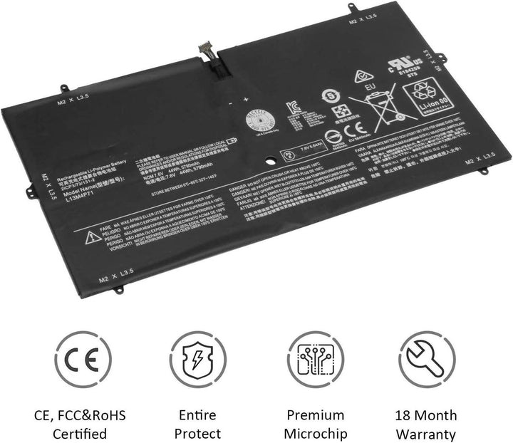 WYGUO L13M4P71 L14S4P71 Laptop-Akku-Ersatz für Lenovo Yoga 3 Pro 1370 Series Pro-1370-80HE Pro-5Y71