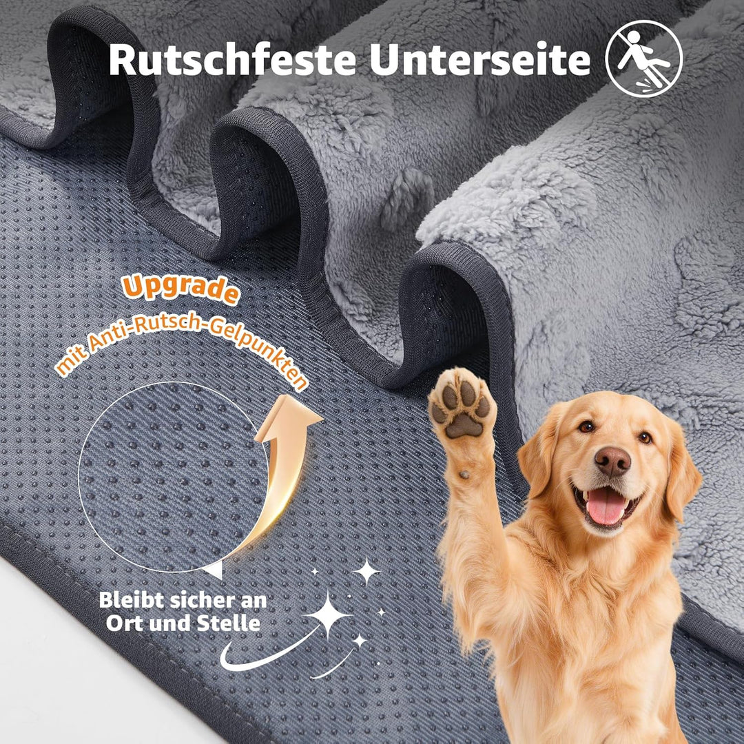 122x122cm Waschbare Welpen Unterlagen 2er-Pack, 4-lagige Saugstarke Auslaufsichere Hunde PIPI Unterl