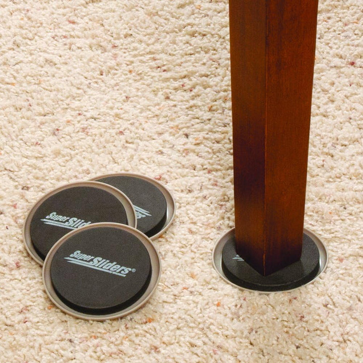 Super Sliders 3 1/2" and 7" Round Wiederverwendbare Möbelgleiter Mittlere Grössen, um Gegenstände le